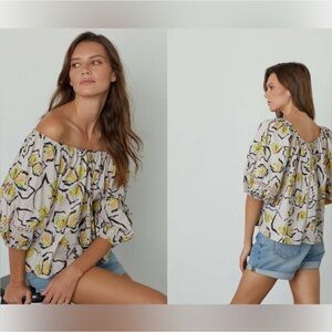 VELVET BY GRAHAM & SPENCER
ZOEY PRINTED BOHO TOP floral LILYPAD